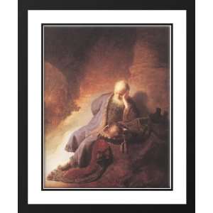 Rembrandt 28x34 Framed and Double Matted Jeremiah Lamenting the 