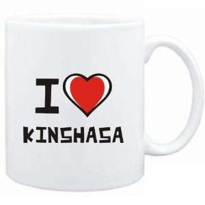  Mug White I love Kinshasa  Capitals