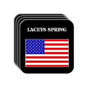 US Flag   Laceys Spring, Alabama (AL) Set of 4 Mini Mousepad Coasters