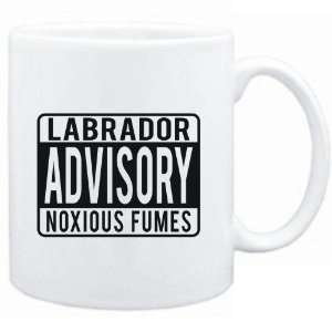   Mug White  Labrador ADVISORY NOXIOUS FUMEs Dogs