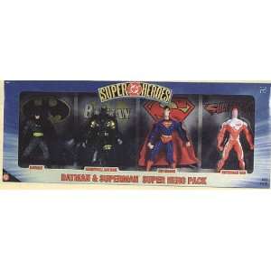   Set of 4 Superman, Batman, Superman Red, & Knightfall Toys & Games