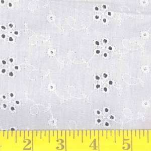  56 Wide Allover Eyelet White Swirls Fabric By The Yard 