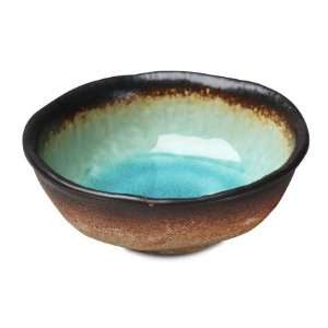 Kotobuki Turquoise Sky Glazed Rice Bowl 