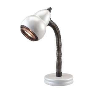  Holmes Retro Metallic Gooseneck Desk Lamp, White