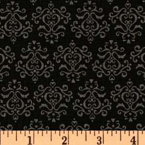  Wide Riley Blake Tuxedo Collection Damask Black Fabric By The Yard 