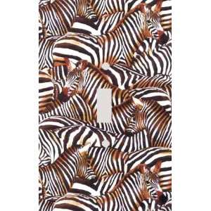 Zebra Herd Collage Decorative Switchplate Cover