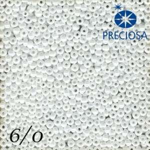  Czech Seed Beads Preciosa 50 Grams (1,8 Ounce) White Gloss 