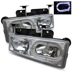    88 98 Chevy Full Size Clear LED Halo Headlights Automotive