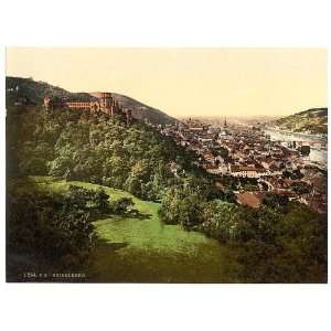   of Heidelberg, seen from the Terrace, Baden, Germany