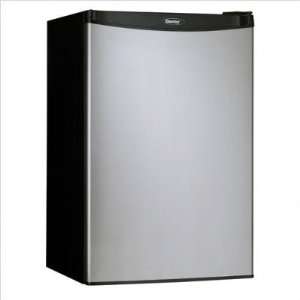 Cubic Ft. Refrigerator in Black with Stainless Steel Door  