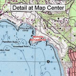   Topographic Quadrangle Map   Monterey, California (Folded/Waterproof