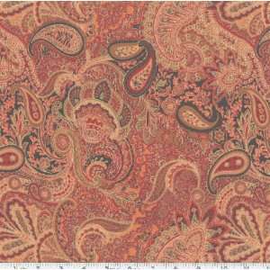  58 Wide Stretch Crepe Paisley Wine Fabric By The Yard 