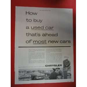  Chrysler. 50s Print Ad (family shopping) Orinigal Vintage 
