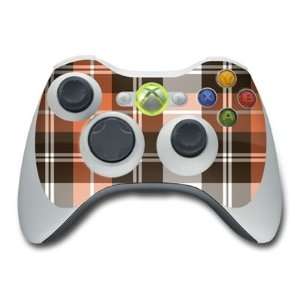  Copper Plaid Design Skin Decal Sticker for the Xbox 360 