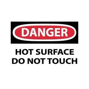 D559AP   Danger, Hot Surface Do Not Touch, 3 X 5, Pressure Sensitive 