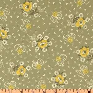  44 Wide Hope Valley Wall Flower Piney Woods Green Fabric 