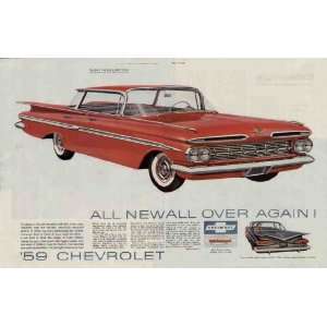    59 Chevrolet Impala Sport Sedan.  1959 Chevrolet Ad, A5164
