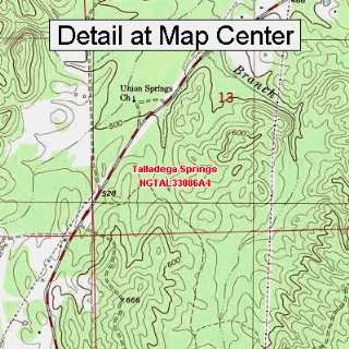 USGS Topographic Quadrangle Map   Talladega Springs, Alabama (Folded 