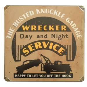   Garage BKG 148 12 Vintage Wrecker Service Shop Metal Sign Automotive