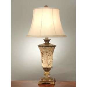  Dale Tiffany Brown Marble Table Lamp with Gold Finish 