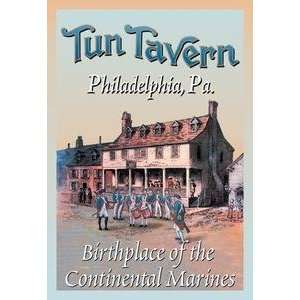  Paper poster printed on 12 x 18 stock. Tun Tavern