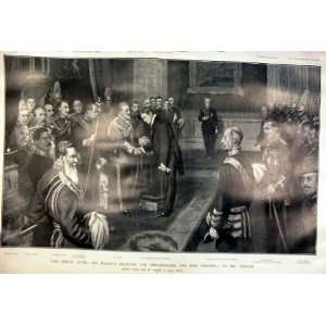   King EdwardS Levee Farewell To Mr Choate 1905 Print