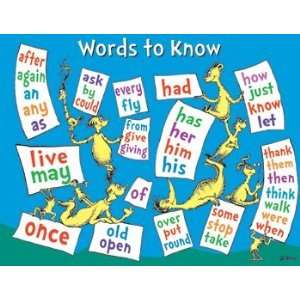 20 Pack EUREKA SEUSS CAT IN THE HAT SIGHT WORDS 
