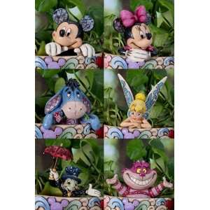  Jim Shore Disney 6 Cachepot Character, Mickey, Tink, Jiminy Cricket 