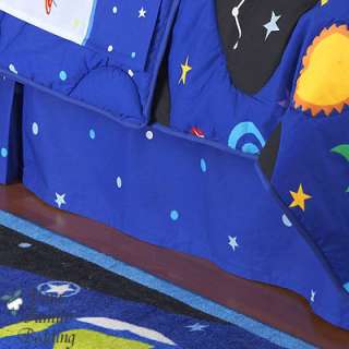 Outer Space Rocket Boy Children Kid Comforter Bedding Set Twin Full 