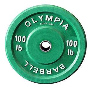   lb Olympic Rubber Bumper Weight Plate 200lb Pair Set Crossfit  