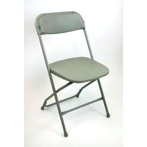  Folding Chair   Plastic Folding Chair (Set of 8) in Grey 