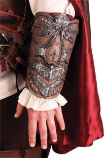 ASSASSINS CREED II Vambrace Brown Suede Leather Polyurethane Details 