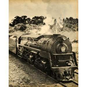  1945 Print Train Locomotive Railroad No. 6195 Pennsylvania Railroad 