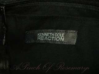 Kenneth Cole Reaction Wrinkled Shop Around Large Tote Bag Purse Black 