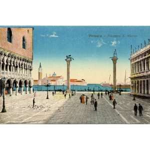   Vintage Postcard Piazzetta San Marco Venice Italy 