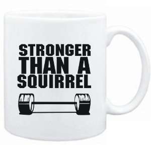  Mug White Stronger than a Squirrel  Animals Sports 