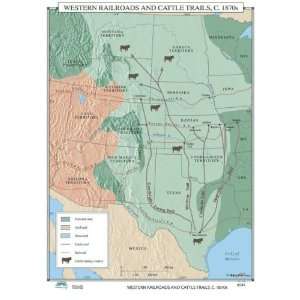  Universal Map 30122 041 Western Railroads and Cattle 