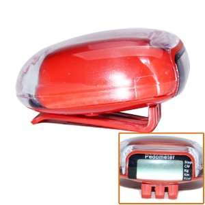  Pocket LCD Pedometer Step Calorie Distance Counter Red 