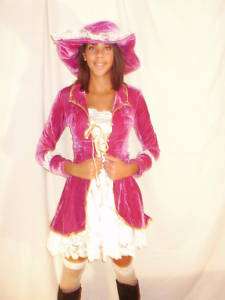 LADIES PINK PIRATE FANCY DRESS OUTFIT  