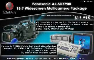 Panasonic AJ SDX900 Widescreen Multi Camera Package  