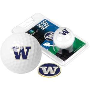  Washington Huskies Logo Golf Ball and Ball Marker Sports 
