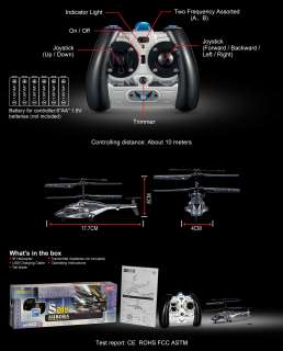 SYMA S018 Air Wolf 3 Channel Indoor Ready to Fly RC Remote Control 