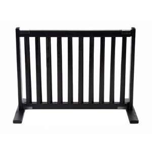  20 All Wood Small Free Standing Pet Gate in Black