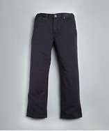 Armani KIDS navy cotton twill skinny jeans style# 318586201