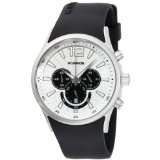   9463 2 Steel Action Chronograph White Dial Black Polyurethane Watch