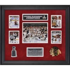   2010 Stanley Cup Championship Framed 5 Photograph Collage with Logo
