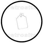 200 WHITE Small Price Tags BLANK w/ Strings STRUNG #1