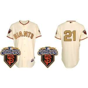 Wholesale New San Francisco Giants #21 Freddy Sanchez Cream & Gold 