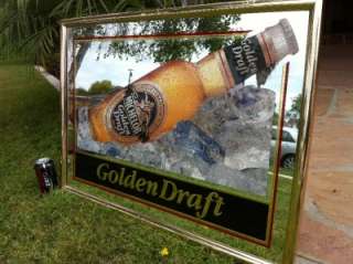 Michelob Golden Draft Vintage Beer Bar Mirror Sign RARE  