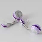 pa214 purple 1pc curved belly button navel ring piercing wa